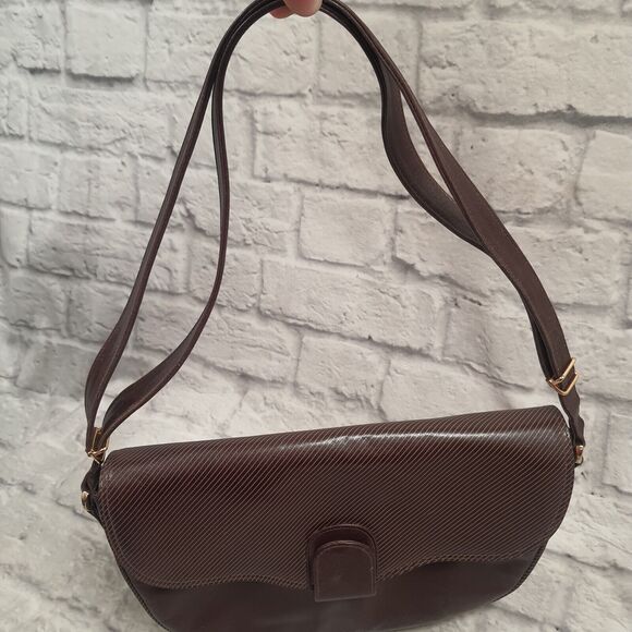 Vintage 1960s Brunettini Purse Leather Shoulder Bag Italian Designer Roma - Picture 10 of 13